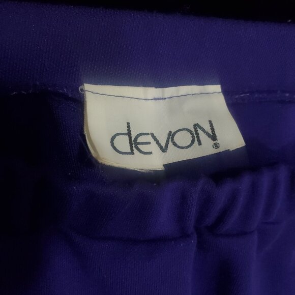 Vintage Devon IGLWU Union Made Indigo Purple Pencil Skirt Size 10 Midi Length - Picture 6 of 8